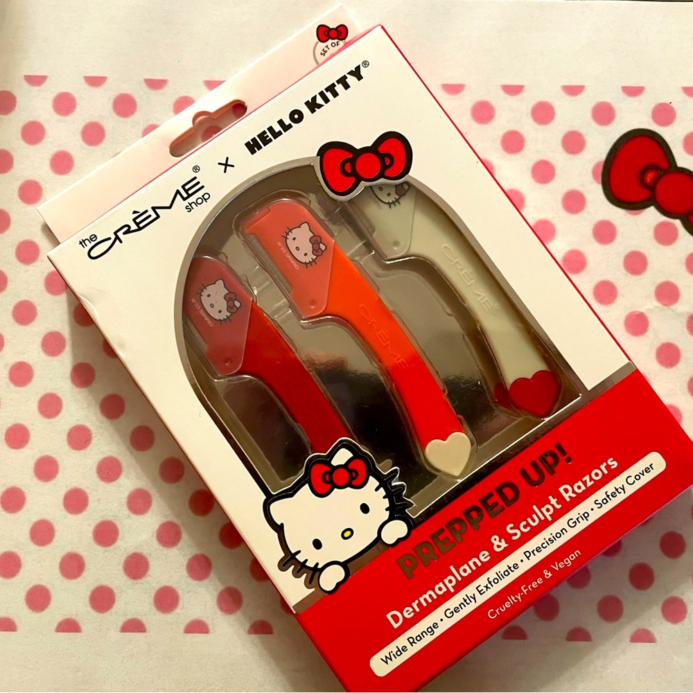 The Crème Shop x Hello Kitty Prepped Up Dermaplane & Sculpt Razors